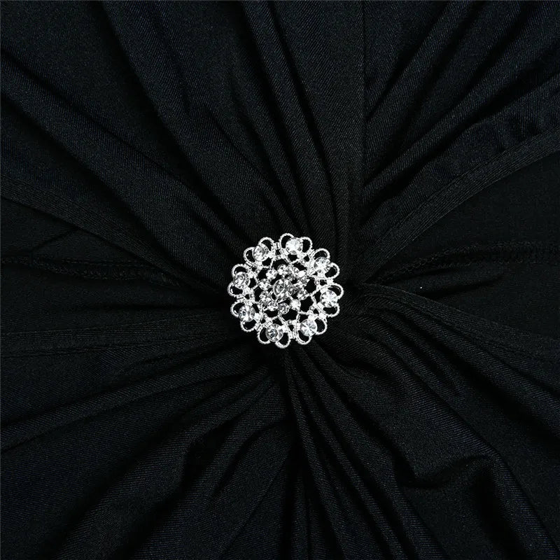 Rios שמלת ערב מקסי מחטבת עם חיתוך בטן