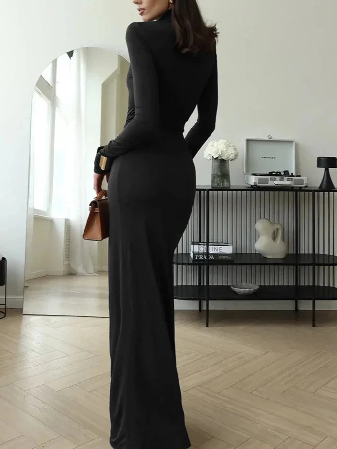 Rufus שמלת ערב מקסי צווארון גבוה