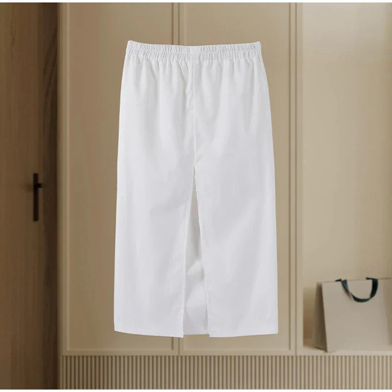 סט שני חלקים אלגנטי חצאית מידי ובלייזר בעיצוב מחויט ויוקרתי - PAS