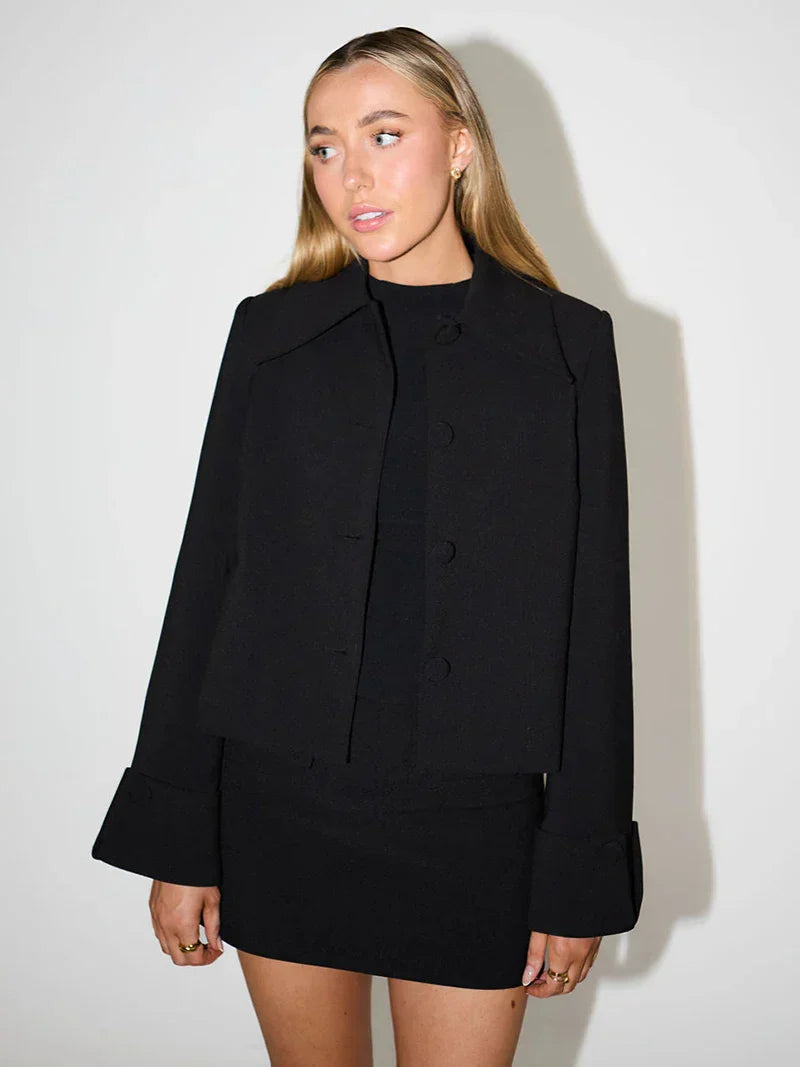 סט שני חלקים מחויט בלייזר וחצאית מיני - מויה